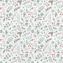 Studio E Just A Dusting Holiday Foliage Pearl Fabric