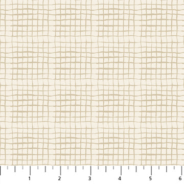 Figo Fabrics Countryside Comforts Gingham Cream Fabric
