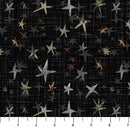 Figo Fabrics Winter Dreams Stars Black Fabric