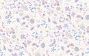 Moda Delphinium Collage Snowdrop Fabric