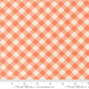 Moda Pastel Prairie Gingham Coral Fabric