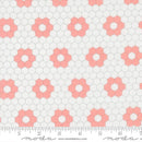 Moda A Cat Named Stitch Hexagons Cream Blush Fabric