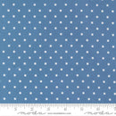 Moda A Cat Named Stitch Cosmo Dot Blue Fabric