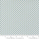 Moda A Cat Named Stitch Small Tulip Cream Blue Fabric
