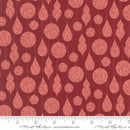 Moda Gingerbread Lane Crystal Ornaments Cranberry Fabric