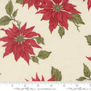 Moda Candlelight Christmas Poinsettia Cream Fabric