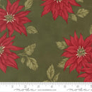 Moda Candlelight Christmas Poinsettia Holly Fabric