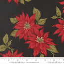 Moda Candlelight Christmas Poinsettia Ebony Fabric