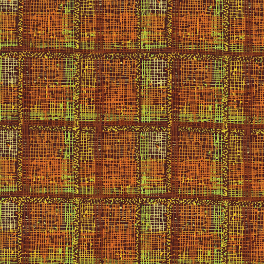 Benartex Benetextures Crosshatch Yellow Orange Fabric