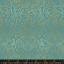 Ruby Star Society Fireglow Dragon Scribe Metallic Watercress Fabric