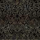 Ruby Star Society Fireglow Dragon Scribe Metallic Black Fabric