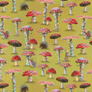 Studio E Holly Woods Mushroom Trees Citrus Fabric