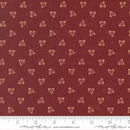 Moda Flannel Season Little Leaves Barn Red Fabric
