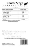 Center Stage Table Runner Pattern