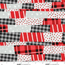 Studio E The Cool Club Patchwork Red Flannel Fabric