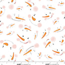 Studio E The Cool Club Snowman Face Toss White Flannel Fabric