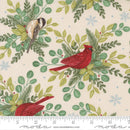 Moda When Snow Falls Winter Birds Snowy White Fabric