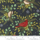 Moda When Snow Falls Winter Birds Night Sky Fabric