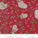 Moda When Snow Falls Winter Wear Berry Red Fabric