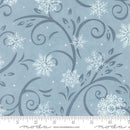 Moda When Snow Falls Swirling Snowflakes Winter Sky Fabric