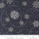 Moda When Snow Falls Swirling Snowflakes Night Sky Fabric