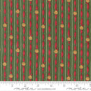 Moda When Snow Falls Jingle Bell Stripes Evergreen Fabric