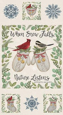 Moda When Snow Falls Snowy White Panel