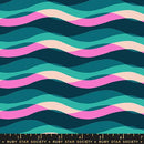 Ruby Star Society Poolside Too Waves Peacock Fabric