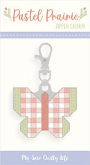 Pastel Prairie Butterfly Zipper Pull