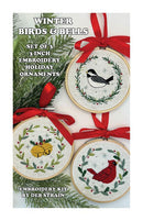 Winter Birds And Bells Ornaments Embroidery Kit