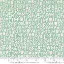 Moda Bug Collector Alphabet Text Sky Fabric