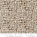 Moda Bug Collector Alphabet Text Dirt Fabric