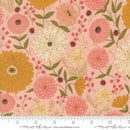 Moda Ladybug Whimsy Zinnias Pretty Pink Metallic Fabric