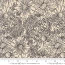 Moda Ladybug Whimsy Pen Ink Flowers Eggshell Fabric
