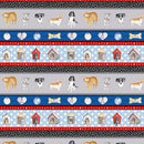 Kanvas Think Pawsitive Stripe Fabric ONLINE PURCHASE ONLY