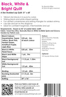 Black, White And Bright Quilt Pattern