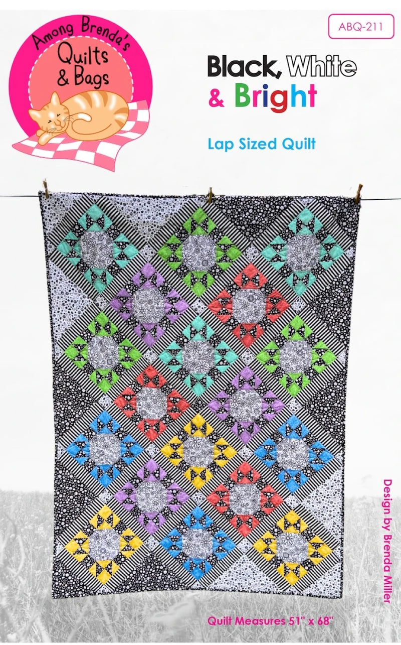 Black, White And Bright Quilt Pattern