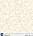 P & B Textiles Apple Cider 18 Meandering Vine Cream Fabric
