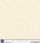 P & B Textiles Apple Cider 18 Stiped Scroll Cream Fabric
