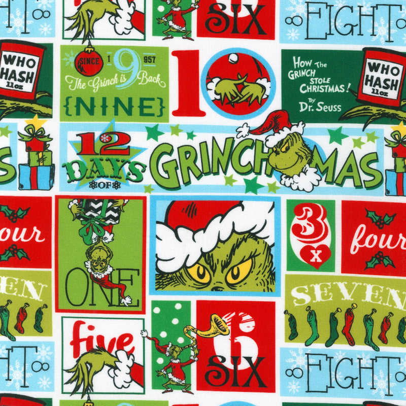 Robert Kaufman How The Grinch Stole Christmas Patch Fabric