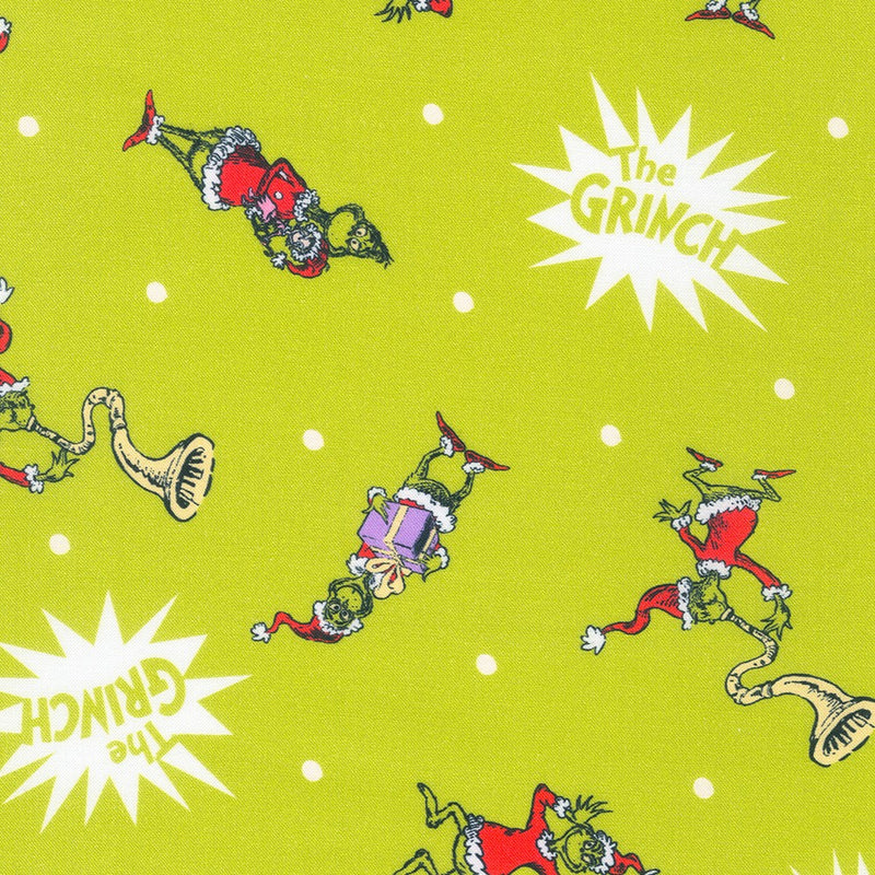 Robert Kaufman How The Grinch Stole Christmas Green Fabric