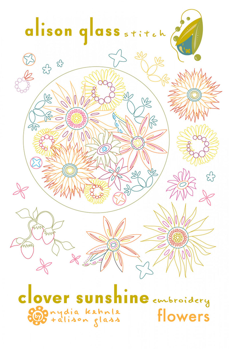 Clover Sunshine Embroidery Flowers Pattern