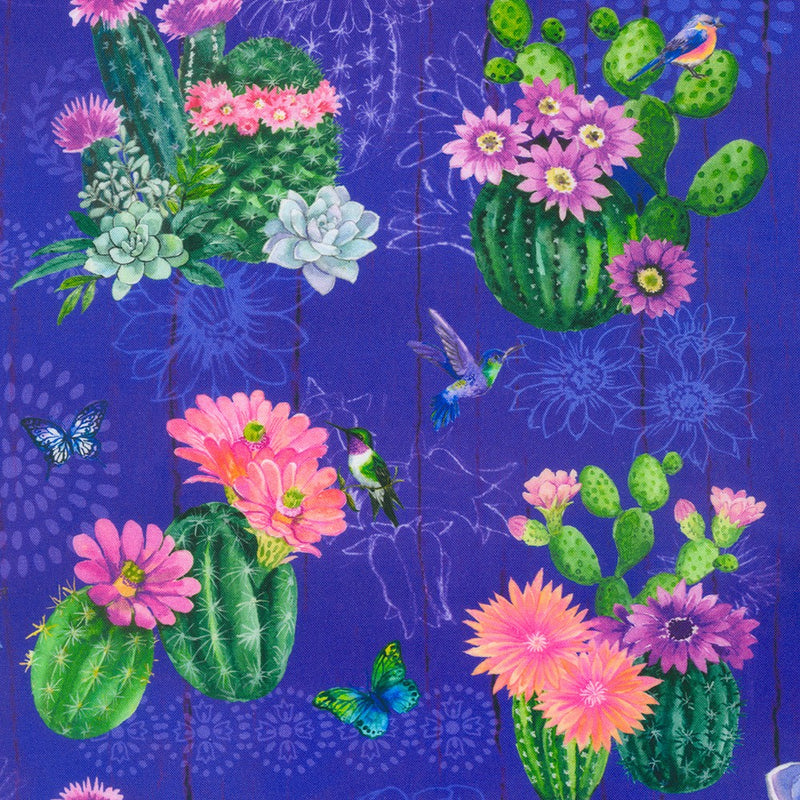 Robert Kaufman Desert Blooms Cactus Iris Fabric