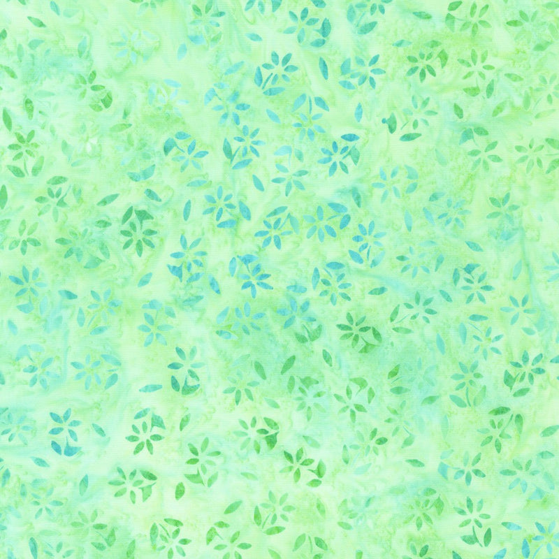 Robert Kaufman Petite Pastels Flowers Parakeet Batik Fabric