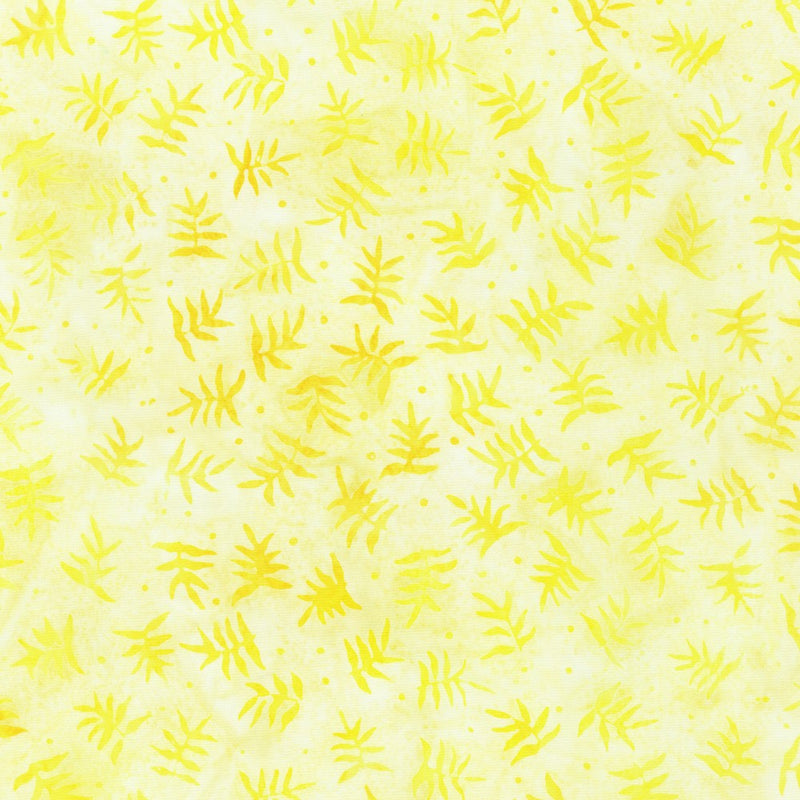 Robert Kaufman Petite Pastels Twigs Yellow Batik Fabric