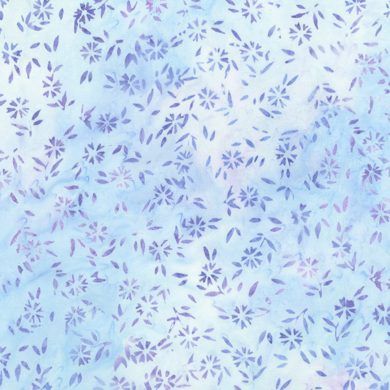 Robert Kaufman Petite Pastels Petals Periwinkle Batik Fabric