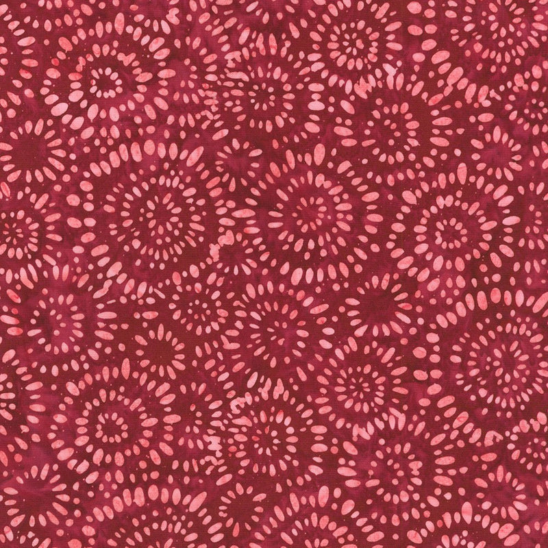 Robert Kaufman Artisan Batiks Splash Cranberry Fabric