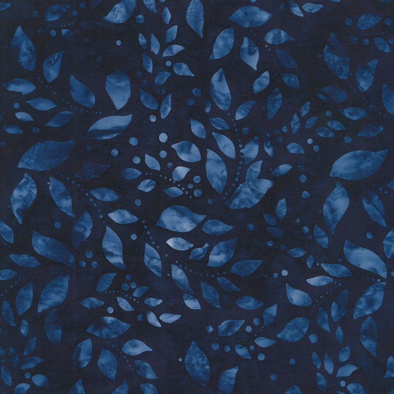 Robert Kaufman Artisan Batiks Kasuri Indigo Sprigs Fabric