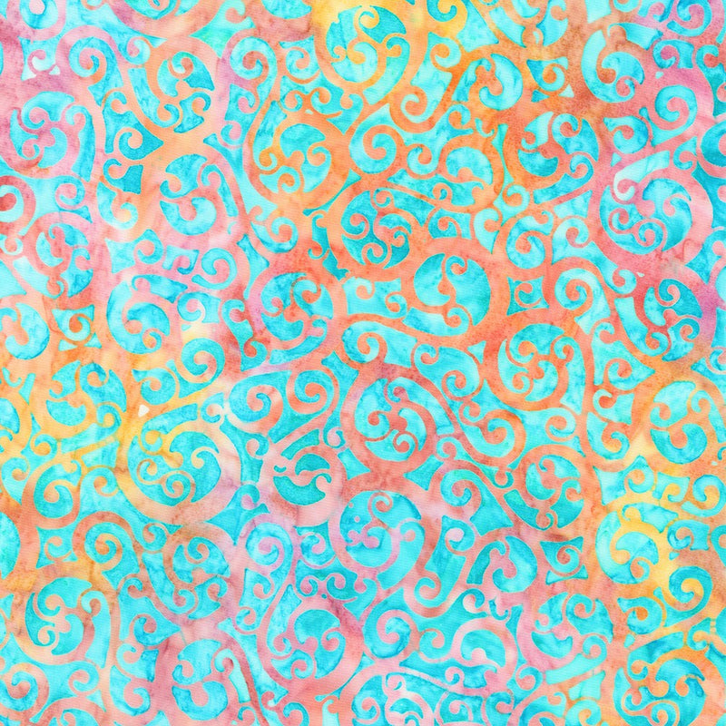 Robert Kaufman Artisan Batiks Graceful Turquoise Fabric