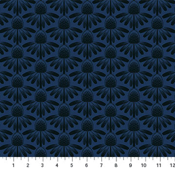 Northcott Indelible Coneflower Night Fabric